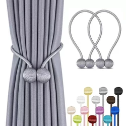2pcs Strong Magnetic Curtain Tiebacks,Curtain Rope Straps For Holding Curtains & Drapes, For Bedroom Living Room Home Deco