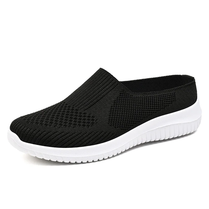 

Summer Women Shoes Breathable Knited Slippers Women Casulas Shoes Non-Slip Mesh Comfortable Laides Shoes Flats Shoes Slippers