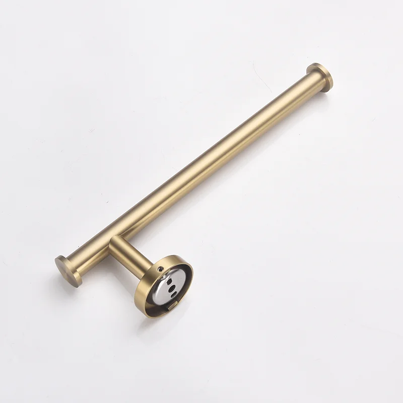 Brushed Nickel Black Towel Rack Wall Mounted Stainless Steel Holder Hanger with Nails Rustproofed Bathroom Hardware Towel Rails