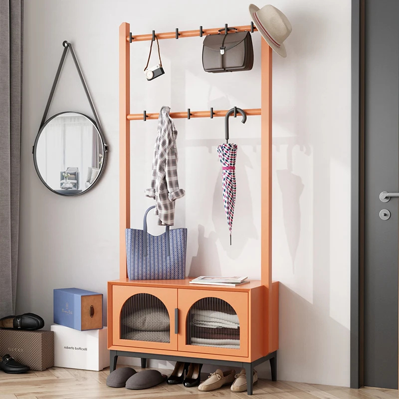 

Shoe Changing Stool Clothes Rack Integrated Household Floor Coat Entrance Multi-Functional Storage