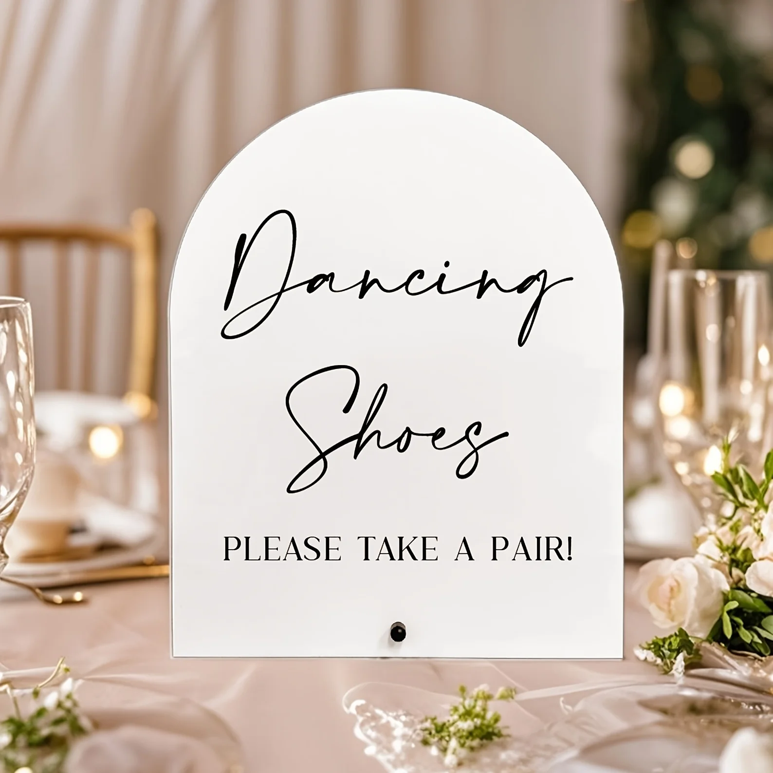 【Flach】Klassische Tanzschuhe Acryl-Schild, Hochzeit, Schreibtisch, Mehrzweck, 2D Flach – Detail 6