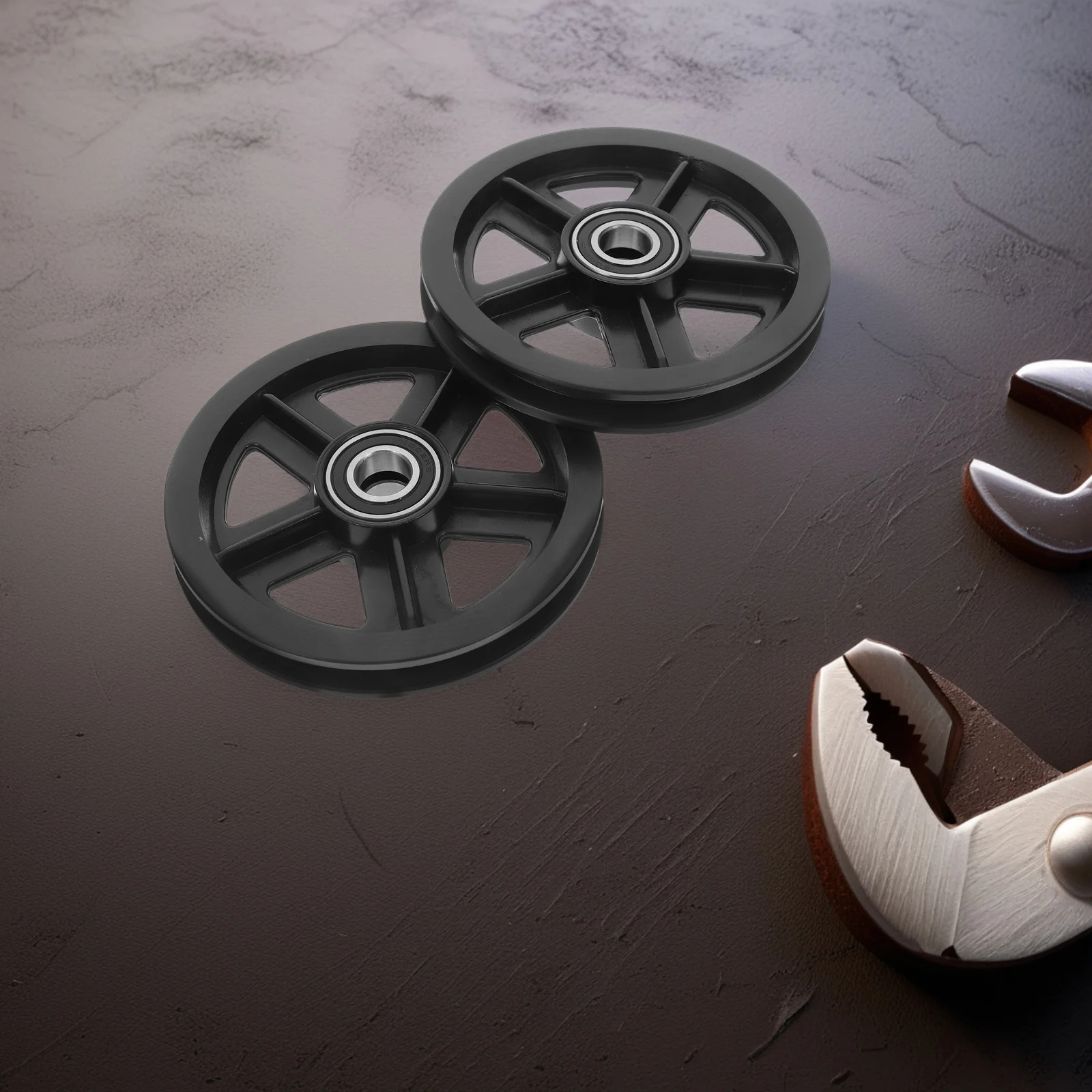 

2pcs Heavy-Duty Hanging Track Wheels Thickened Wear-Resistant Smooth Quiet Sliding For Barn Garage Window Roller Bearing Pulley