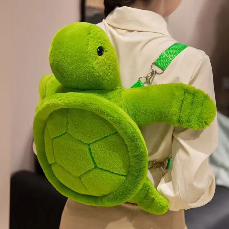 

40cm New Turtle Backpack Doll Stuffed Plush Toy Handmade Cartoon Anime Cute Pillow Cushion Children's Birthday Gift Fun Doll