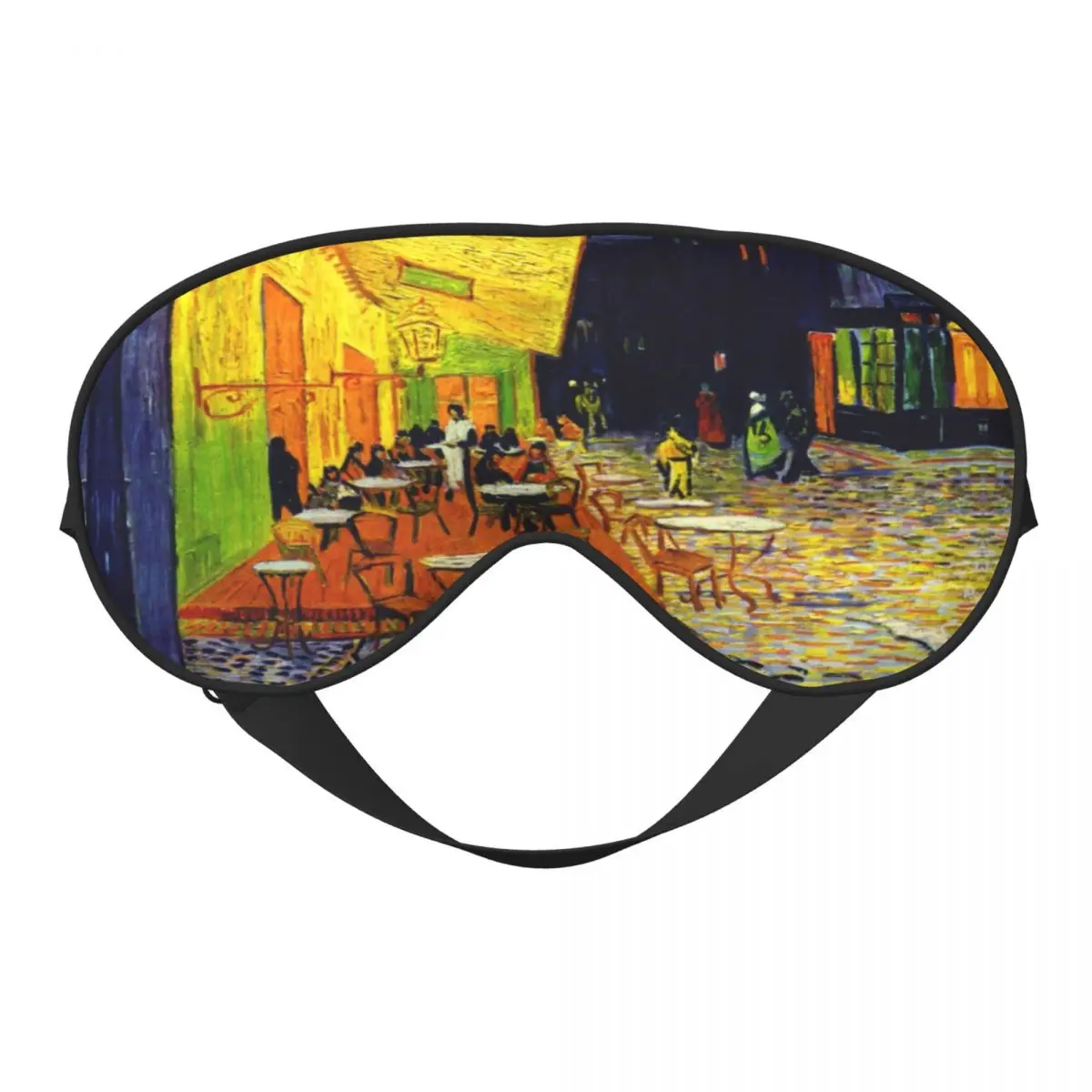

Cafe Terrace At Night Soft Travel Eye Masks Two Side Blindfolds Vincent Van Gogh Painting Block Out Light Eye Patches For Office
