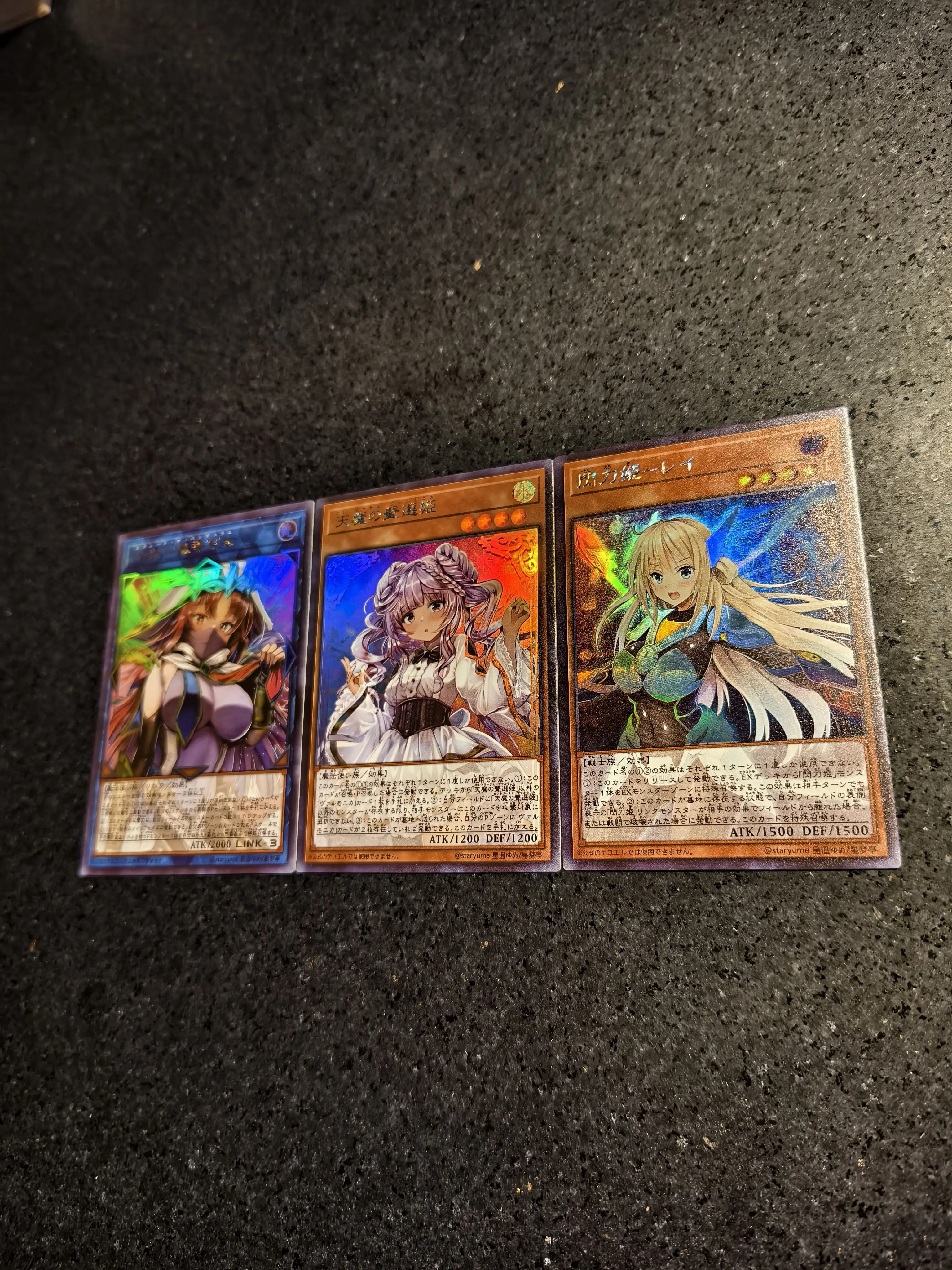 3pcs/set Diy Yu-Gi-Oh! Sky Striker Ace Self Control Collect Signature Trading Flash Card Anime Cartoon Gift