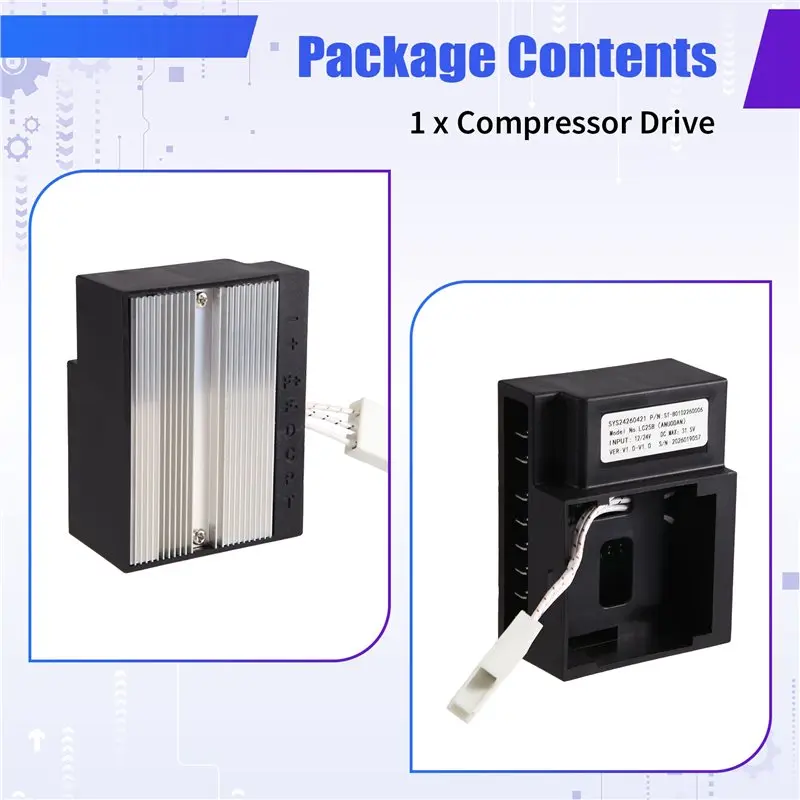 YANA35R LC25B 12/24V DC Vehicle-Mounted Refrigerator Universal Power Supply GMCC DE25M Variable-Frequency Compressor Drive