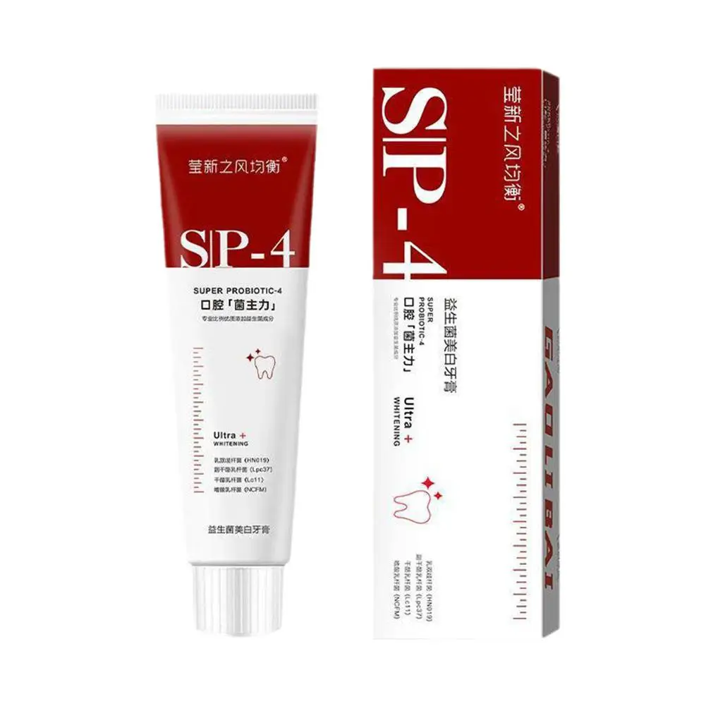 Sip-4 Probiotic Toothpaste Sp-4 Brightening Whitening Breath Care Cleaning BreathFresh Fresh Toothpaste Tooth Teeth Health P6Y5