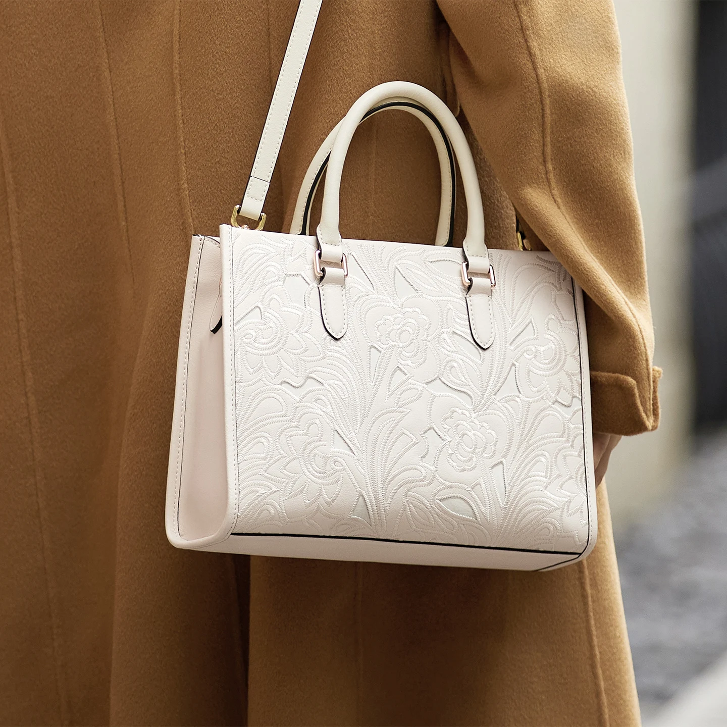 

NEW Embroidery Luxurious Women Leather Handbag New First Cow Skin Winter Top Handle Woman Bag Handmade Shoulder Bag Girl #YH687