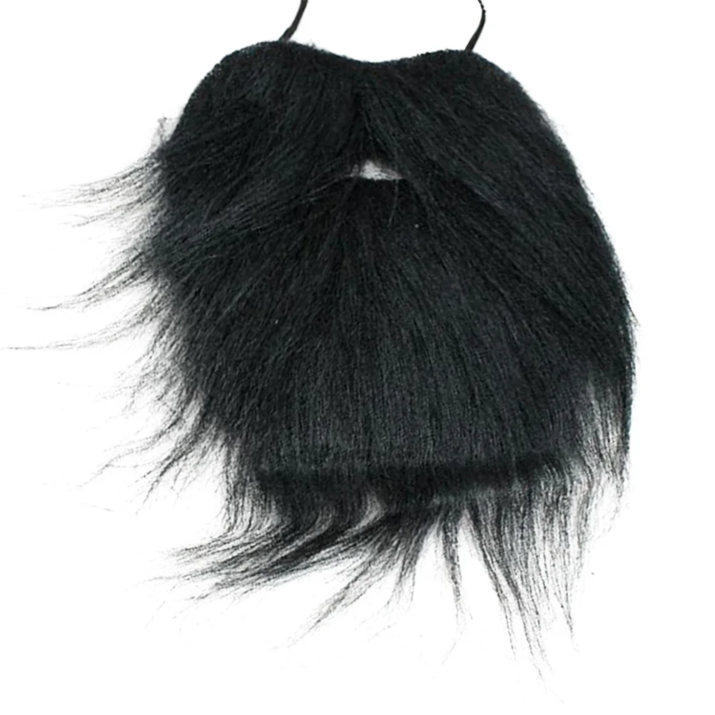 

1Pcs Black Pirate Beard Halloween Party Prop Costume Supplies Cosplay Moustache Realistic Party Prom Supplies