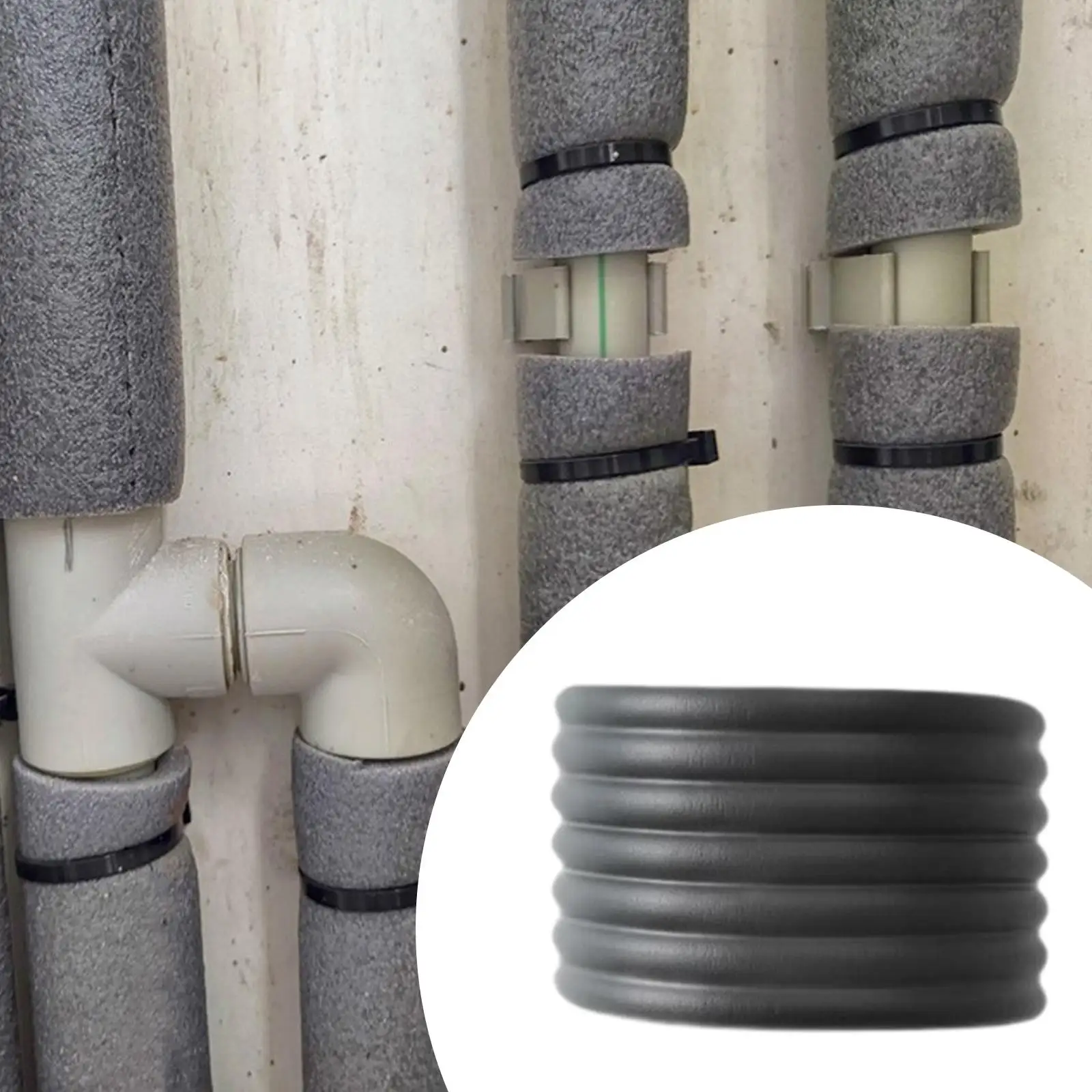 Insulation Tape for Water Tube Tube Cover Winterizing DIY Heat Loss Length 200cm Self Winter Freeze Protection for Bathroom