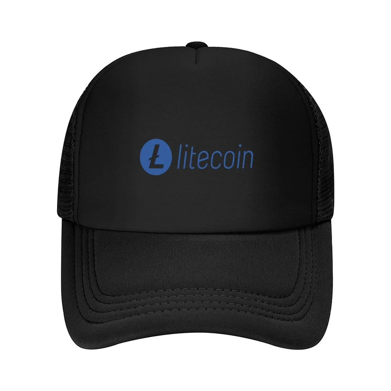 

Litecoin LTC Crypto Altcoin - Clean Horizontal Blue Logo with Text Logo Baseball Cap New Hat Uv Protection Solar Hat Man Women's