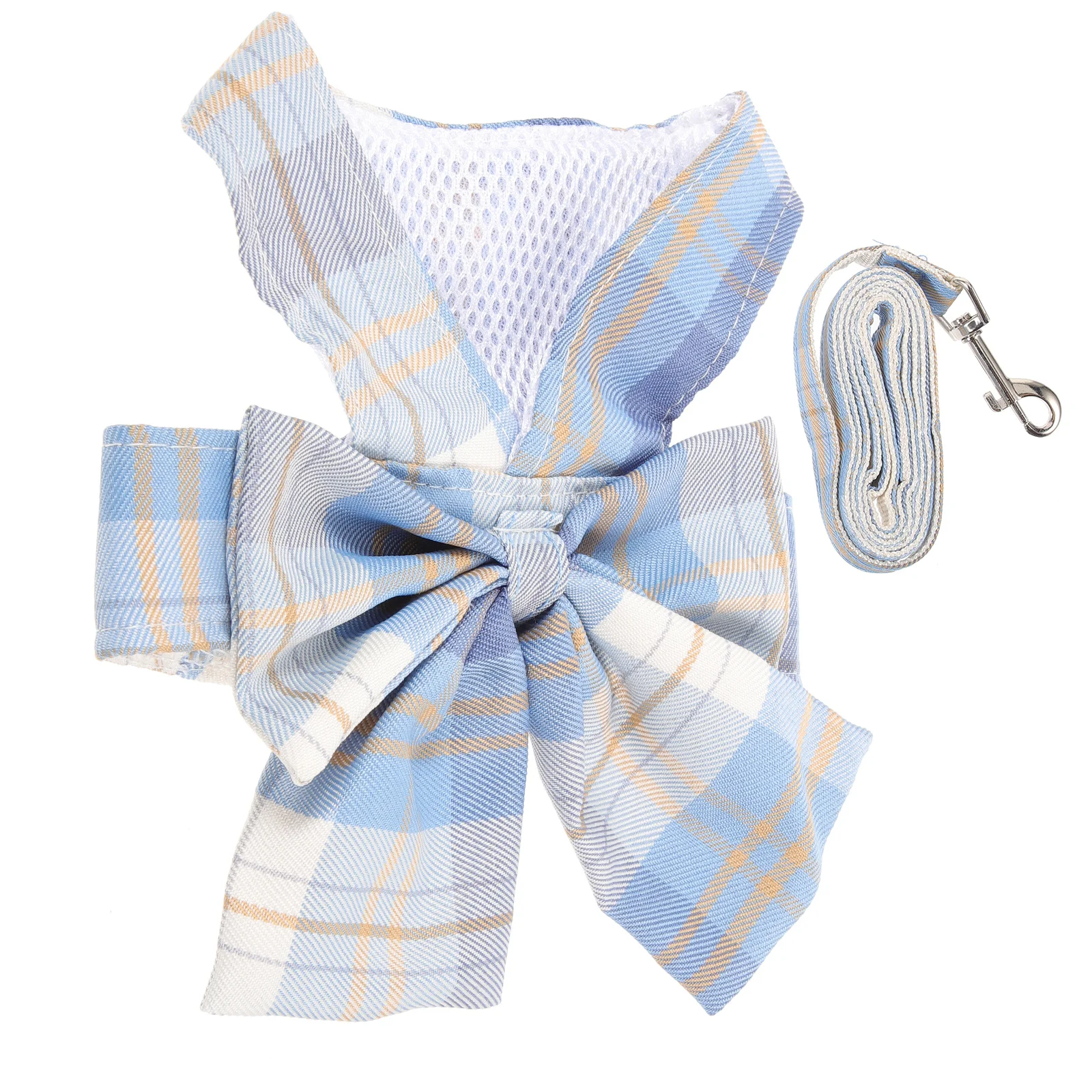 

1Set Decorative Dog Vest Harness Leash Set Small Pets Lightweight Cool Outdoor Activities Easy Carry Adjustable Buttons