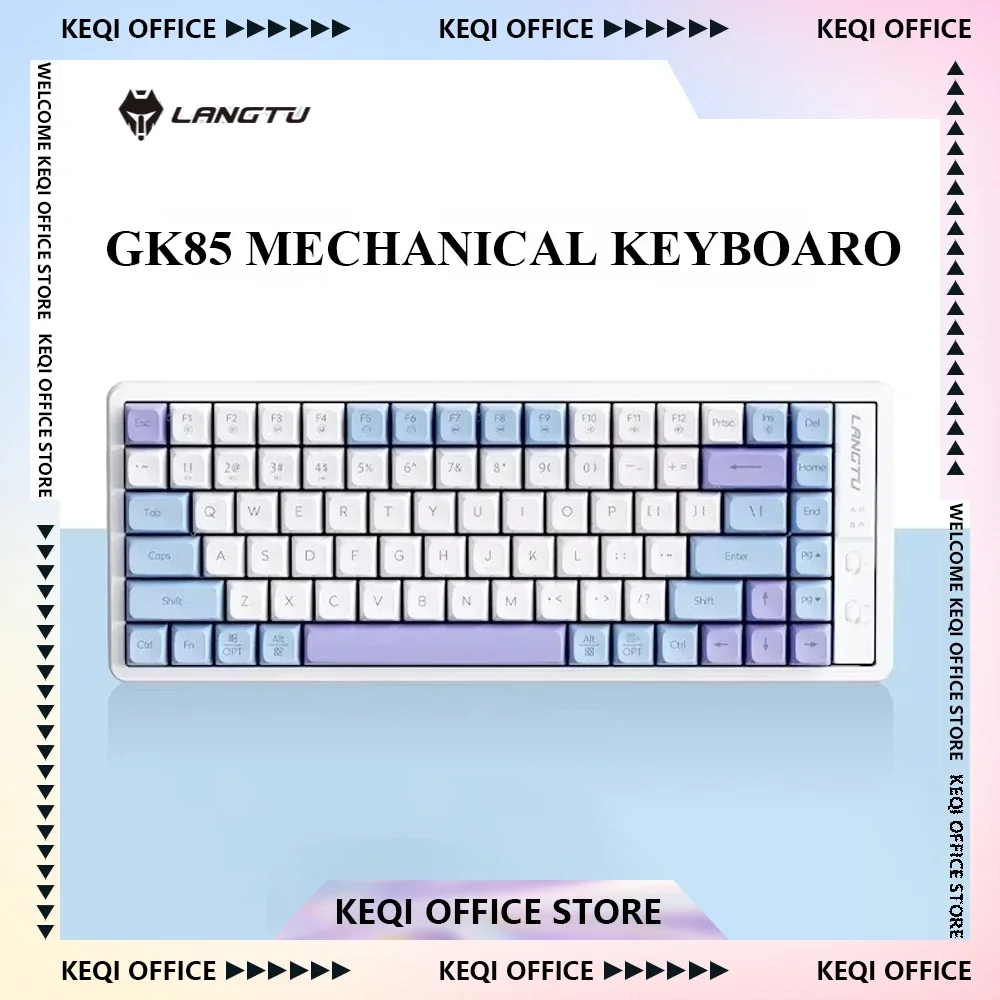 

LangTu GK85 Mechanical Keyboard 3Mode Wired Wireless Bluetooth Hot Swap Gaming Keyboard Customized Ergonomics PC Accessories