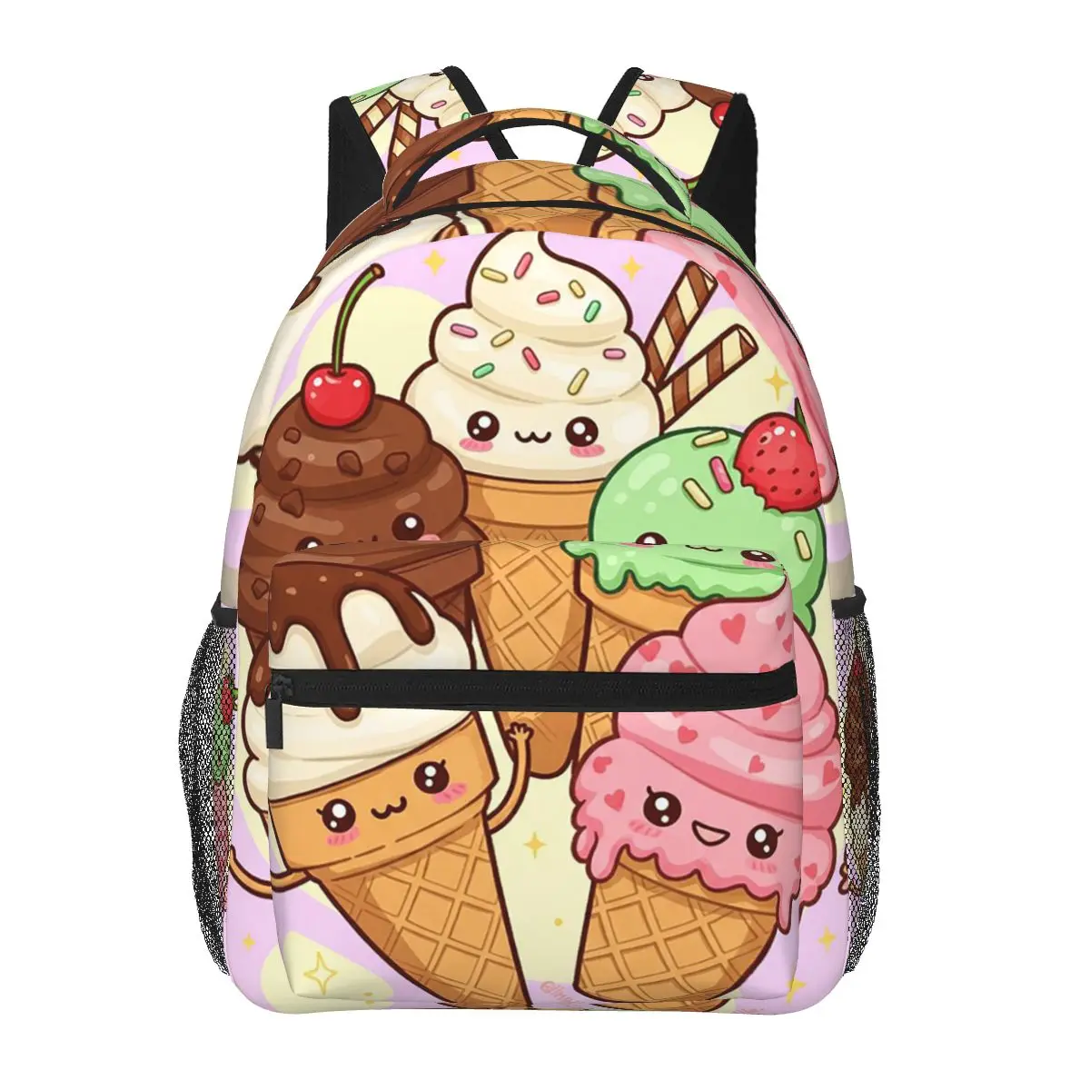 

Cute And Playful Ice Cream Merch Backpack Hot Sale Daypack Large Capacity BookBag School Bag Shoulder Bags for Men Women