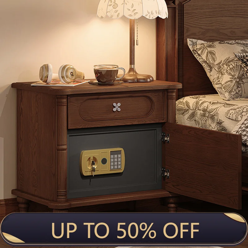 Elegant Aesthetic Bedside Table With Lock Classic Premium Italian Nightstands Modern Kawaii Mesitas De Noche Bedroom Furniture
