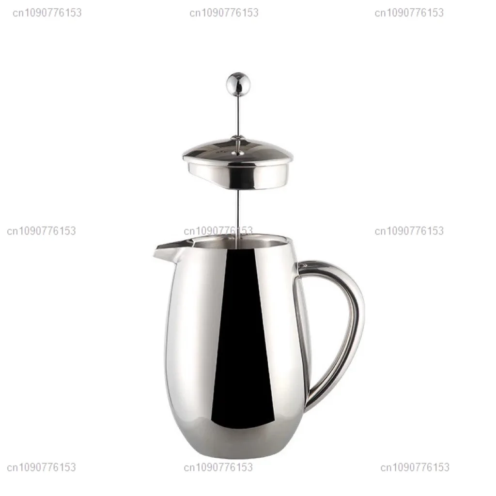 304 Stainless Steel French Press Coffee Maker with Double-layer Filter and Insulated Carafe