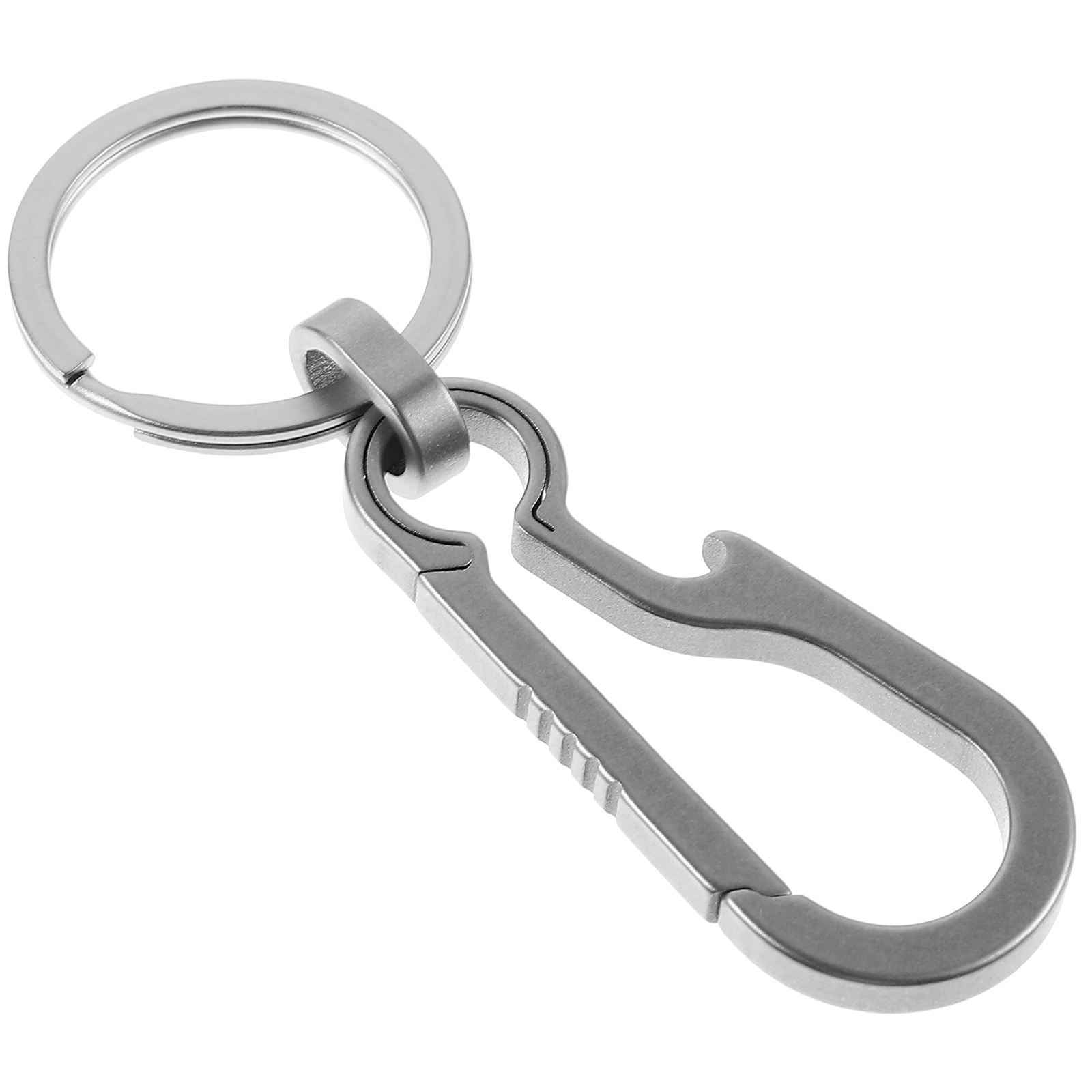 

Titanium Carabiner Minimalist Keychain Bottle Opener Keyring Locking Clip for Men Women Climbing Hiking Travel Gifts