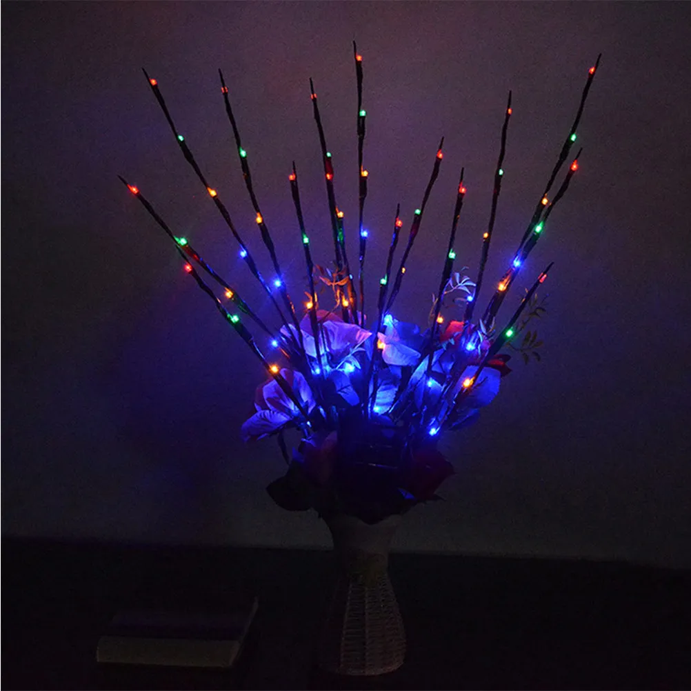 

60 Leds Solar Branch Light Warm Glow Decorative Fixture for Holiday Season Fireplace Mantle Entryway Hallway Tree Lights