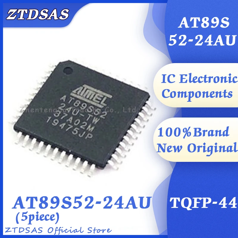 

(5piece) AT89S52-24AU AT89S52-24 AT89S52 AT89S AT89 AT IC MCU Chip TQFP-44