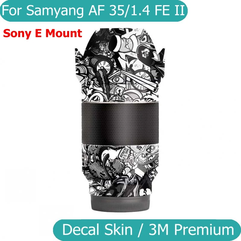 For Samyang AF 35mm F1.4 FE II Decal Skin Vinyl Wrap Film Camera Lens Body Protective Sticker Coat 35 1.4 II AF35/1.4FE II AF35