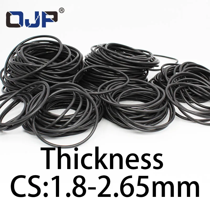 O-ring thickness 1.8/2.65mm CS fluororubber FKM sealing temperature resistant gasket rubber ring complete in specifications