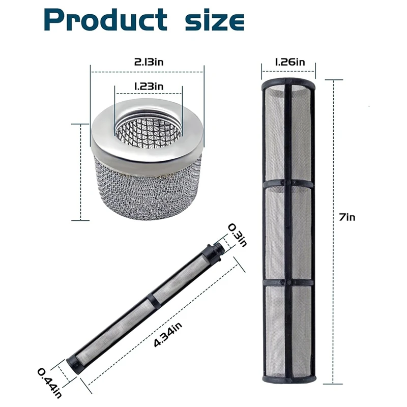 ABKO-Set di schermi filtranti per pistola a spruzzo airless, 181072   Filtro ingresso aria, 244067   Filtro collettore, 287032   Schermo filtrante per pistola a spruzzo