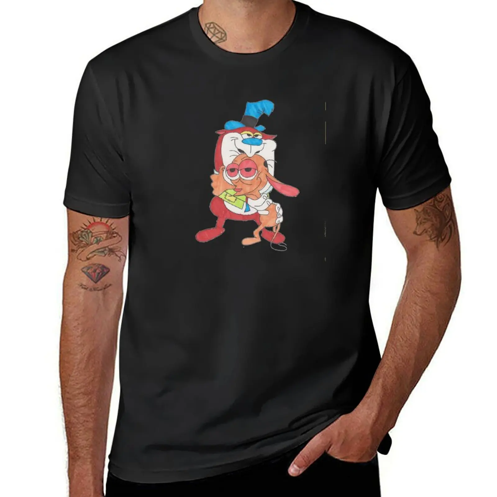 Ren and Stimpy T-Shirt customizeds for a boy new edition T-shirt men