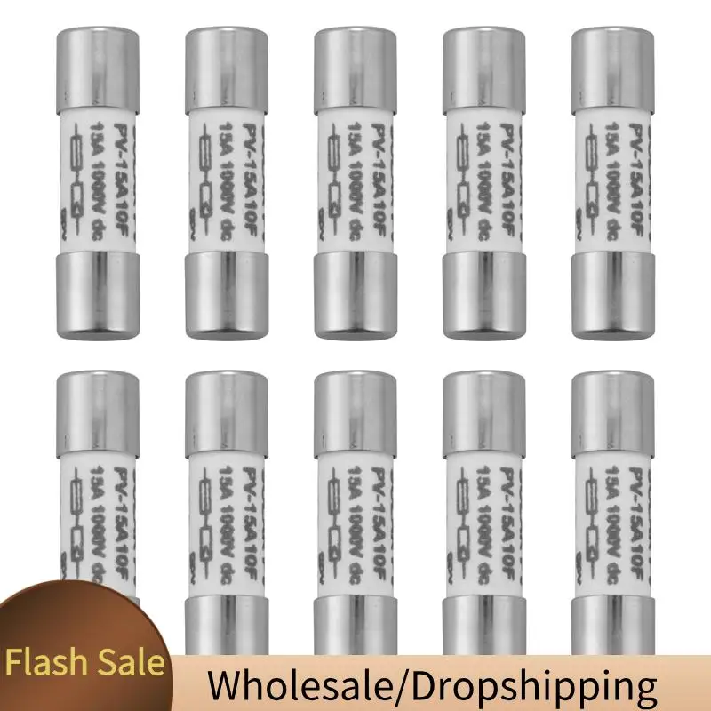

BAAD 10 Pcs 1000 VDC Fuse Solar PV Explosion-Proof Fuse Silver