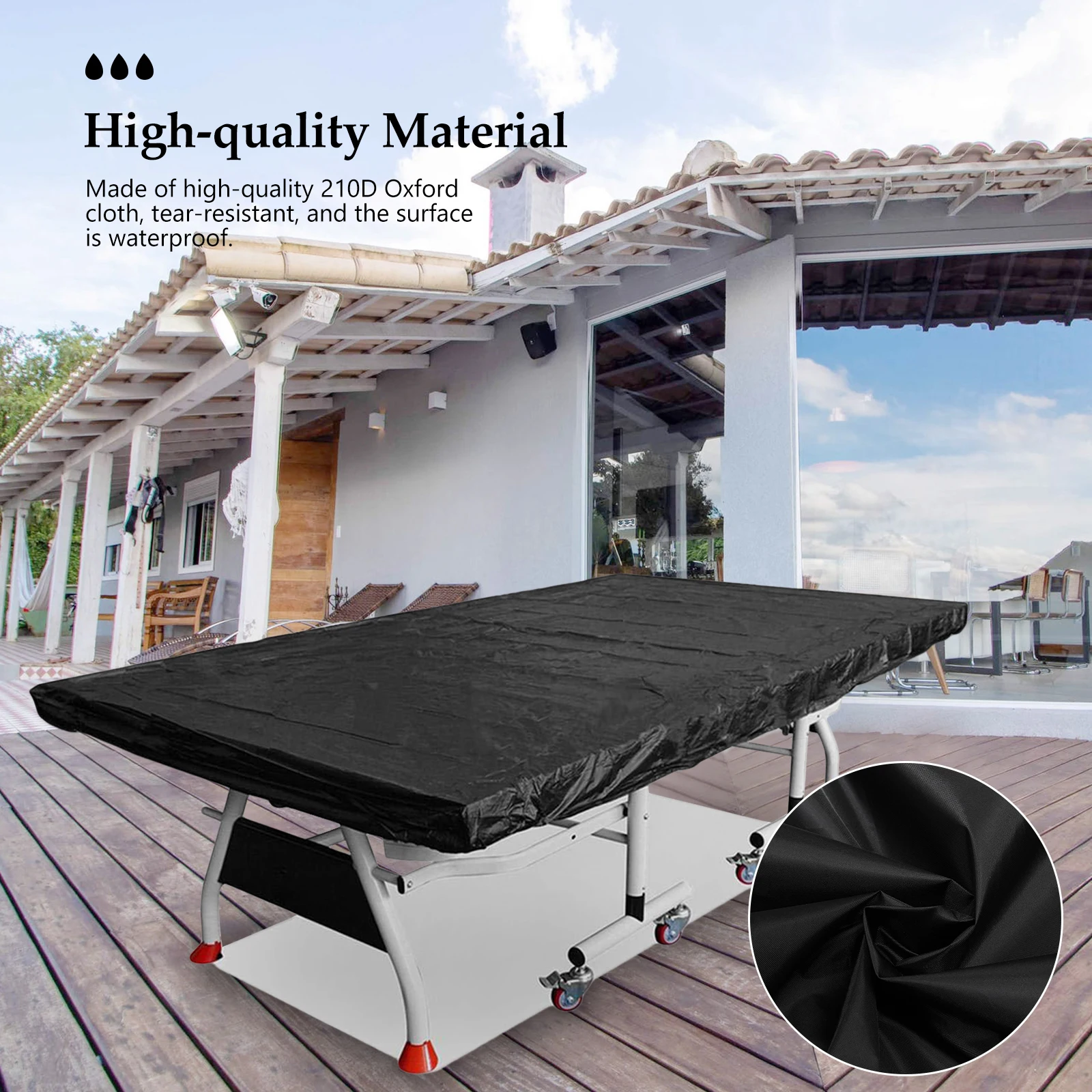 

Table Tennis Cover Oxford Cloth Waterproof Ping Pong Table Cover