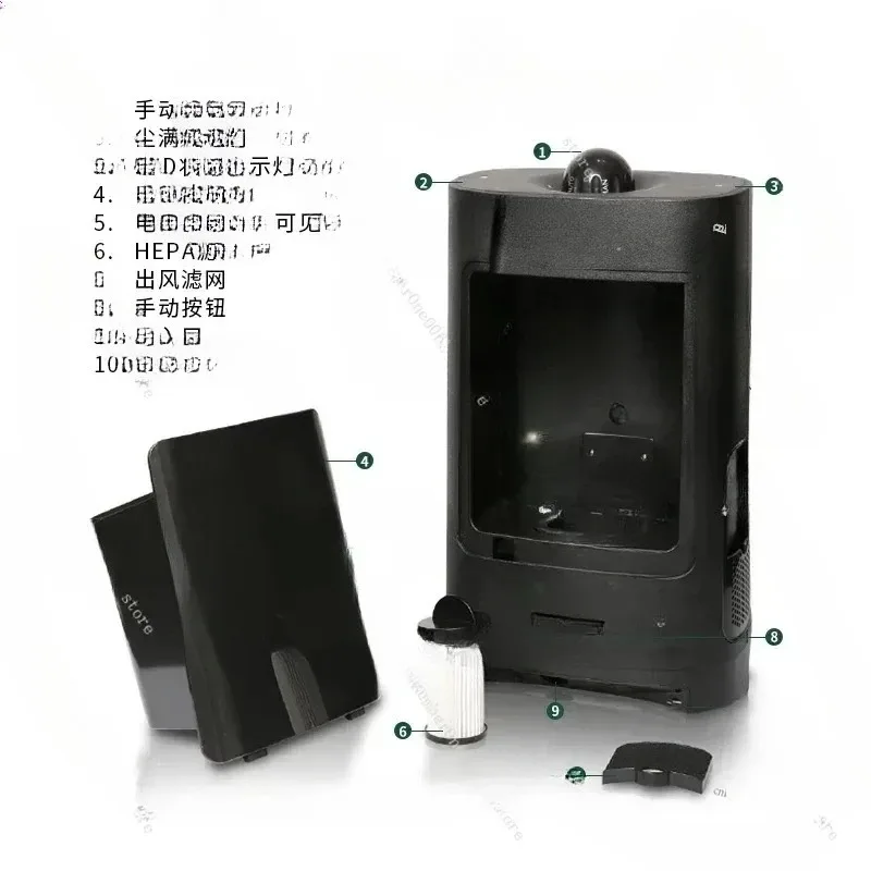 Hair salon special hair suction device, barber shop trash can tool infrared induction automatic suction device