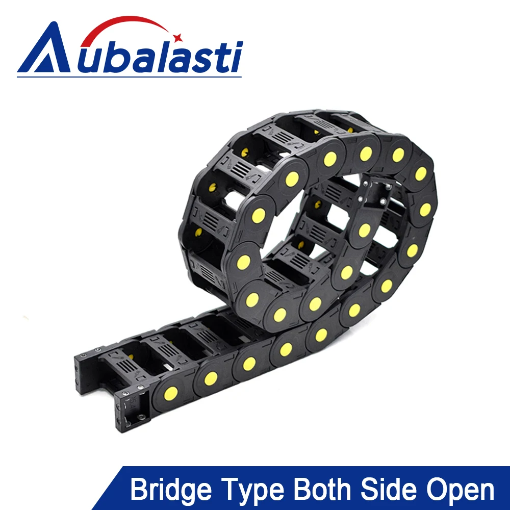 Aubalasti Cable Chain Bridge Type Both Side Opening 25x38 25x60 25x75 25x100mm Plastic Towline Transmission