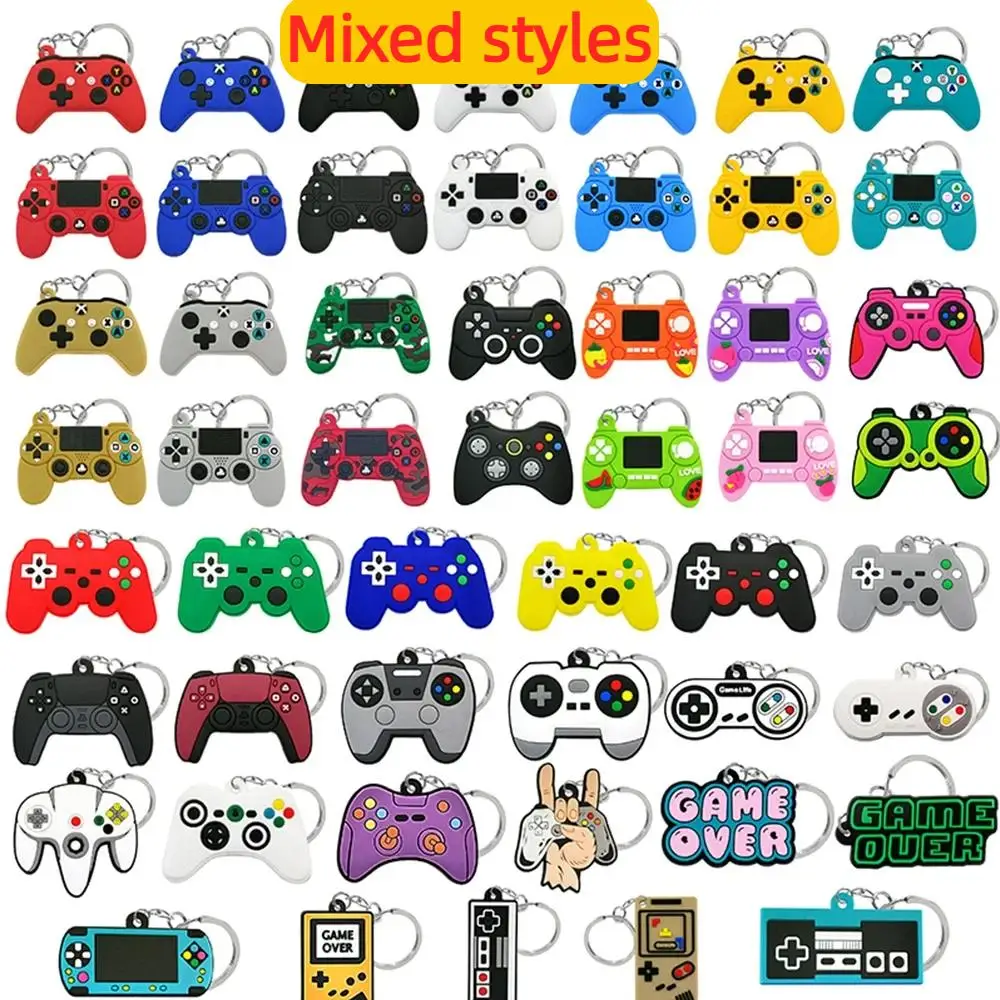 10-100PCS Keychain for Boys Men Gamepad Keyring Joystick Game Controller Key Accessories fit Handbag Pendant Friends Key Gifts