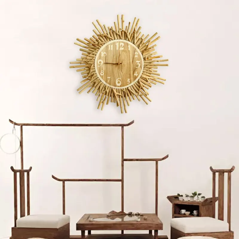 

Round Design Unique Wall Clocks Fashion Gold Nordic Living Room Digital Wall Clock Aesthetic Horloge Murale Home Decor Items