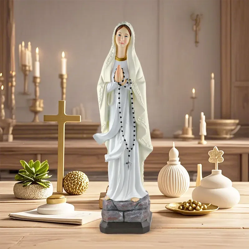 Statue of Our Lady of Mary, religious resin decoration, indoor tabletop crafts, character decoration