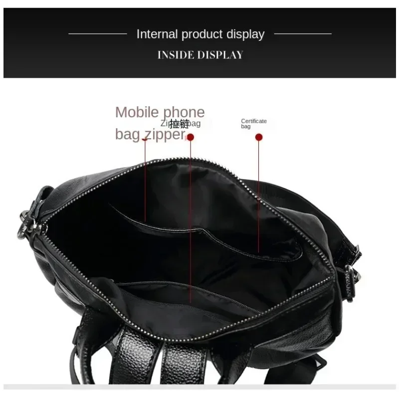 Leather Backpacks Black Waterproof Women Girl Leather Bag Fashion Mini Anti Theft Buckle Purse Backpack Women Travel Backpack