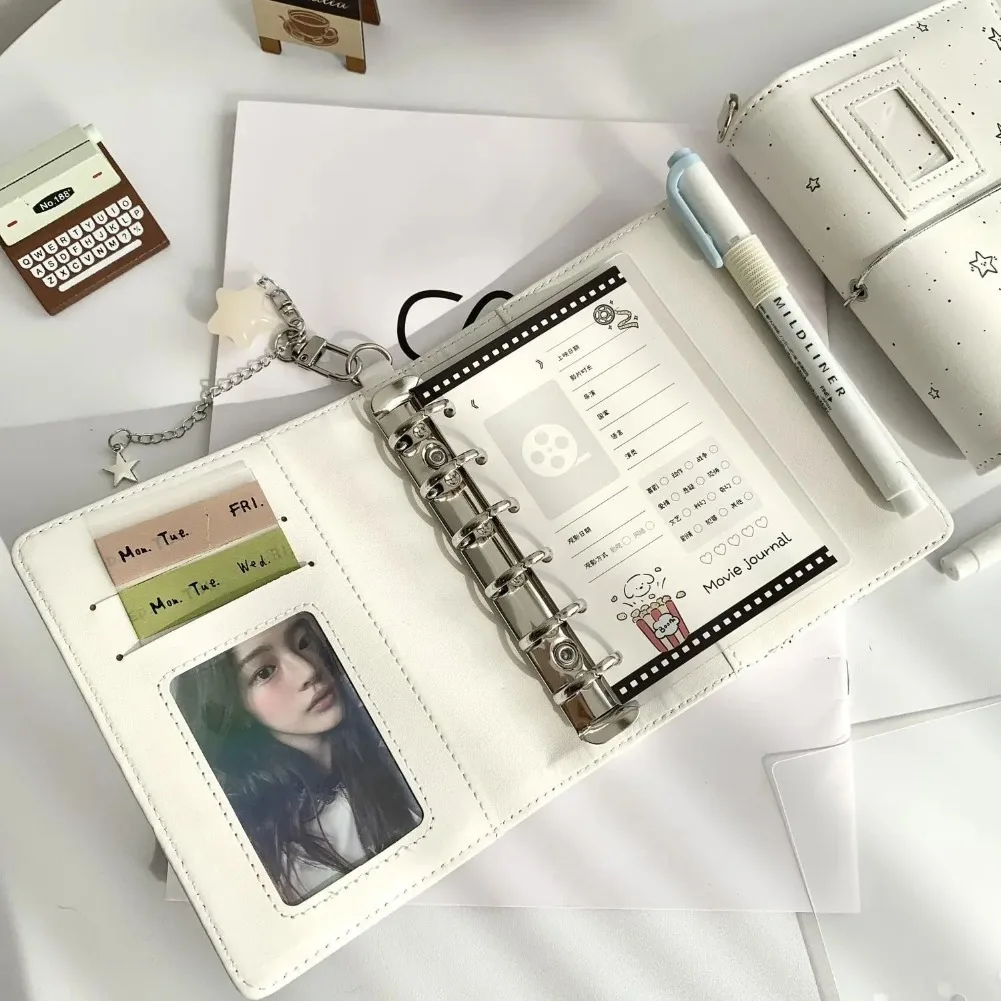 m5-white-star-notebook-diy-binder-soft-leather-loose-leaf-notepad-refillable-mini-diary-travel-journal-photocard-holder-planner