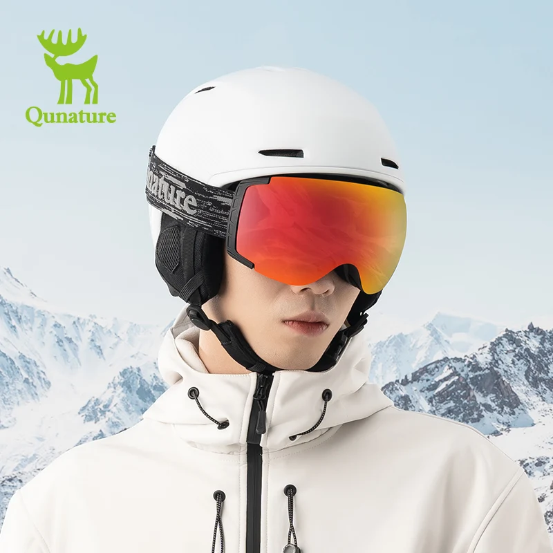 Qunature Double Anti-Fog Ski Goggles Can Wear Myopia Glasses Anti-Collision Anti-Glare Lens Outdoor Sport Snowboarding Skiing