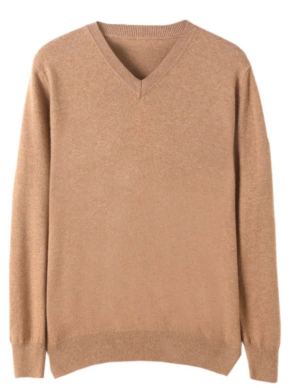 

New Men's Wool Sweater V-Ne Thiened Couple Knitted Loose Large Size Youth Casual Base irt Fce Sweater Soft Casual Sle