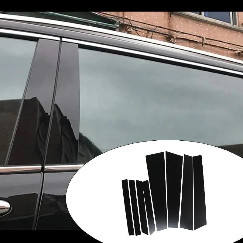 

Декоративные накладки на стойки дверей для BMW X6 F16 2015-2019, ПВХ, черные, внешние, модифицированные аксессуары