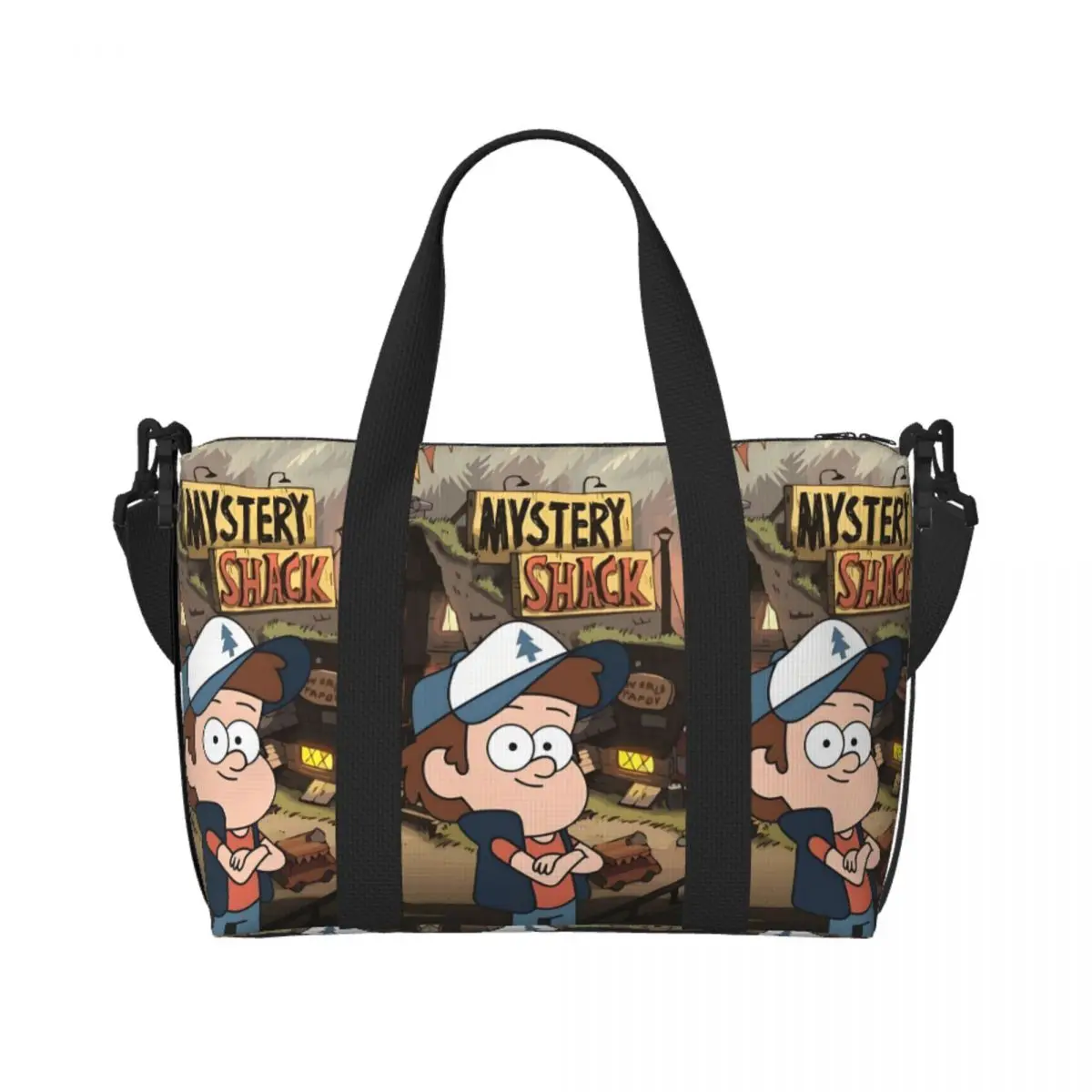 

Custom Fasionable Film Gravity Falls Tote Bag Women Large Capacity Classical Printing Gym Beach Shoulder Travel Bag