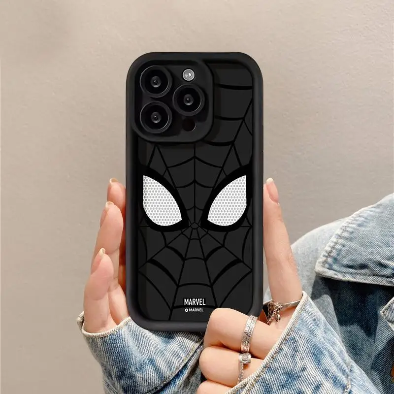 Marvel Spider Man Eyes Case For IPhone 15 Pro Max 13 14 11 12 Mini 6 6S 7 8 Plus X XS XR Cover Soft Silicone Couqe