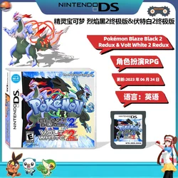 Karta do gry NDS Pokémon Fire Black 2 Ultimate & Volta White 2 Ultimate RPG w pudełku angielska gra