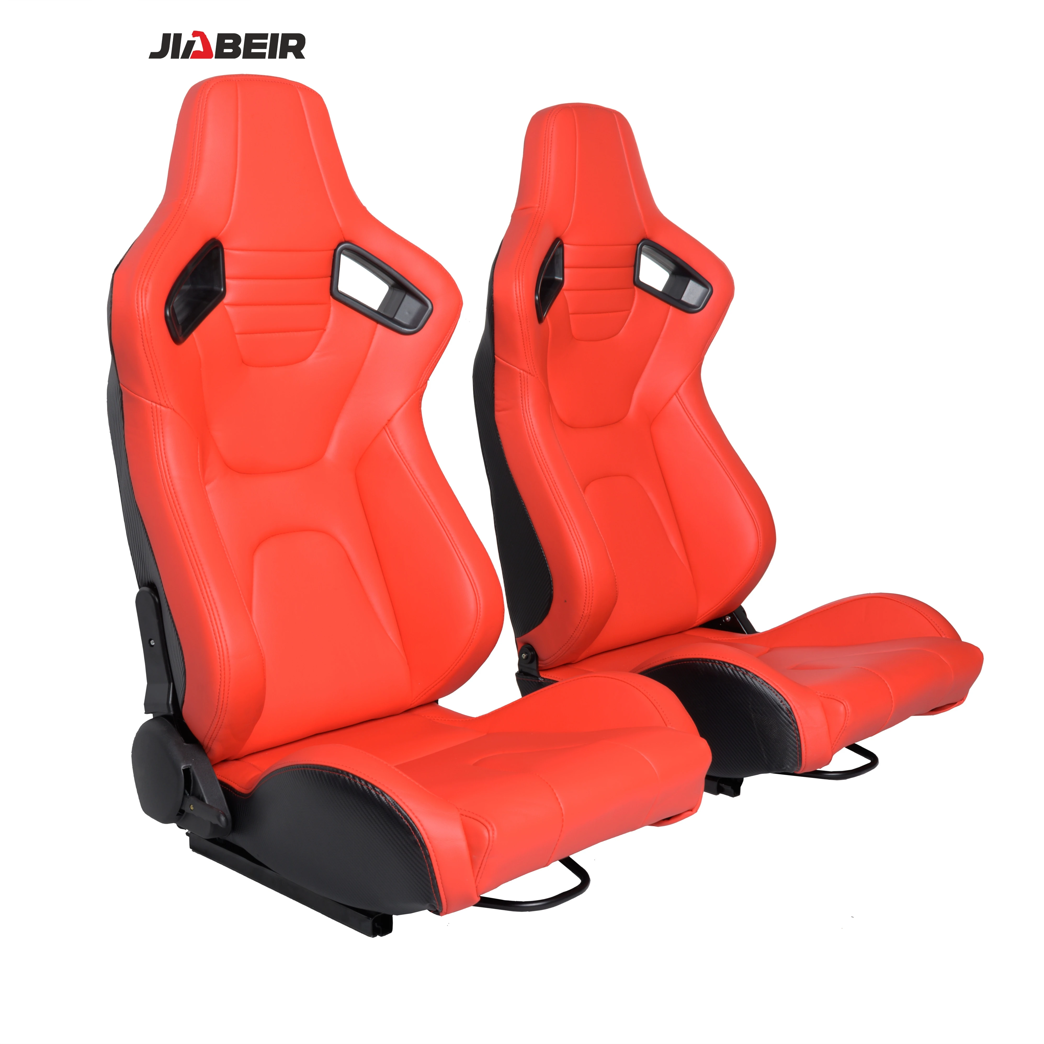 

Автомобильные гоночные сиденья JIABEIR 1088RD из красной кожи с регулировкой, универсальные, с низким MOQ