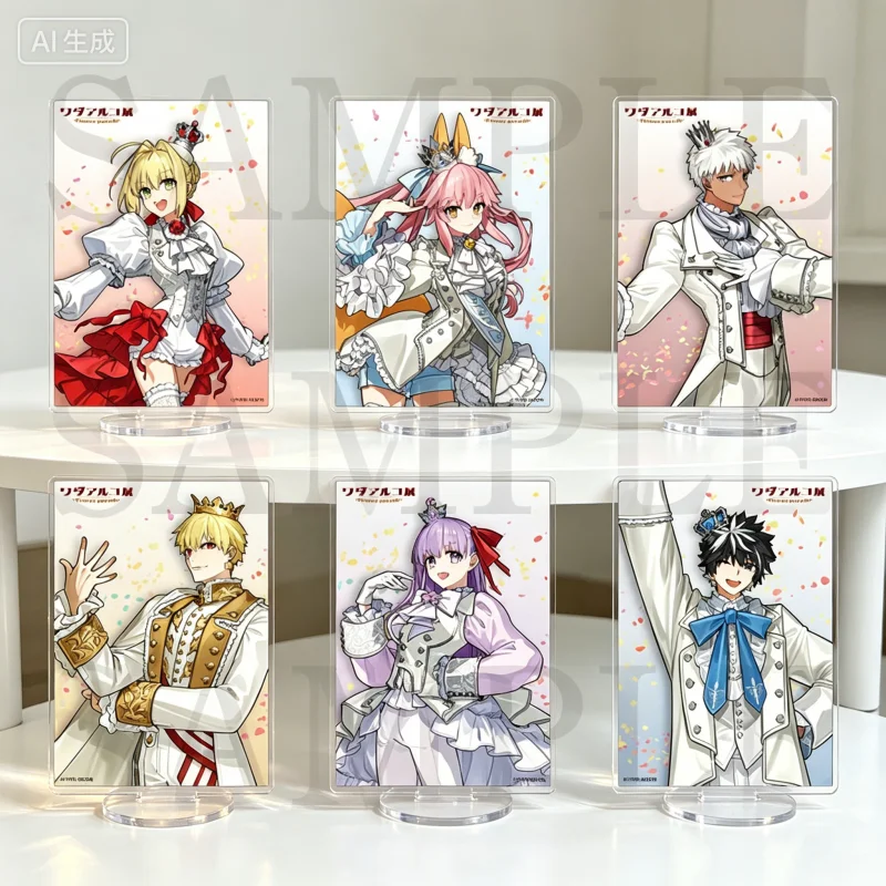 Anime Game Fate/Grand Order Gilgamesh Nero Claudius 15cm Acrylic Stand Figure Keychain Tabletop Decorations Fans Gifts
