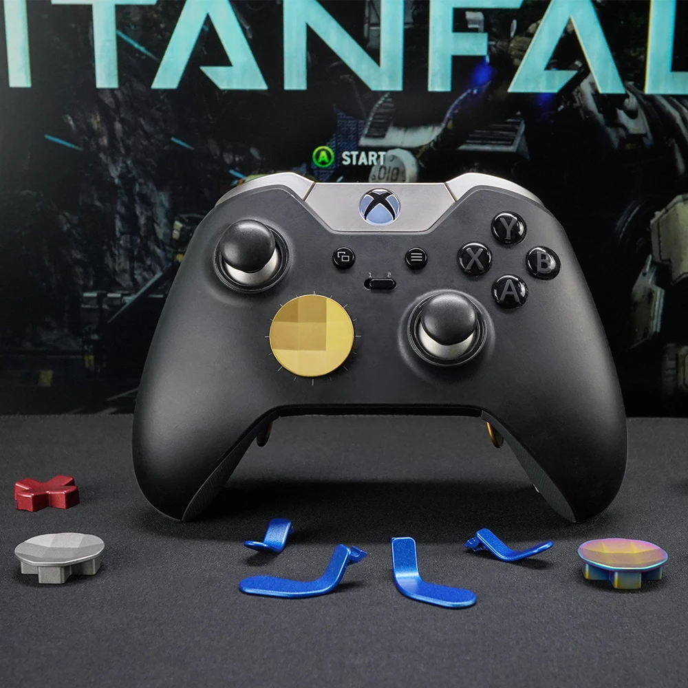 16 في 1 عصا تحكم معدنية لوحة عصا الإبهام الزناد ل Xbox One Elite Series 2 مجاذيف تحكم لملحقات Xbox One Elite