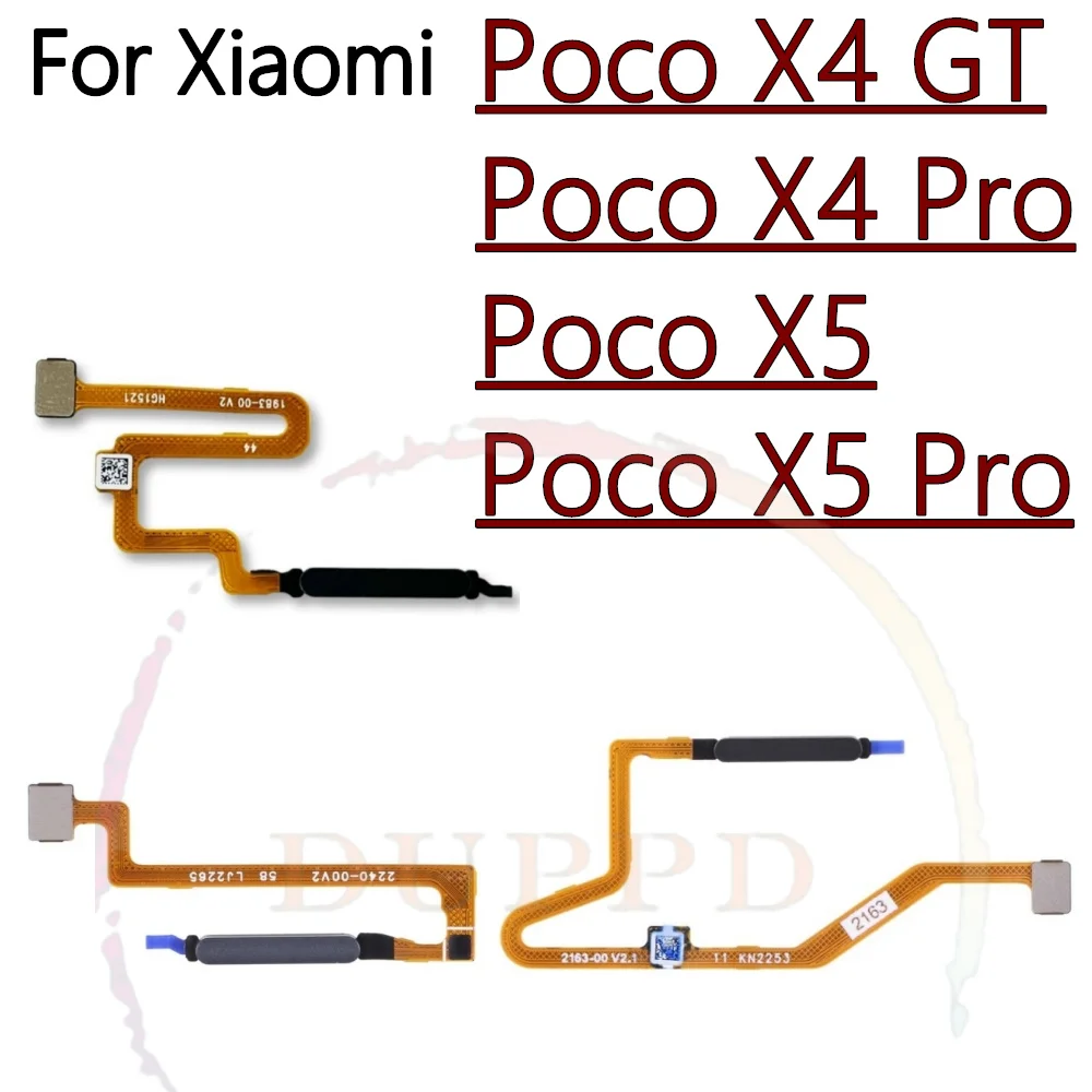 Original NEW For Xiaomi Poco X5 Pro X4 GT Home Button Fingerprint Menu Return Key Recognition Scanner Sensor Flex Cable