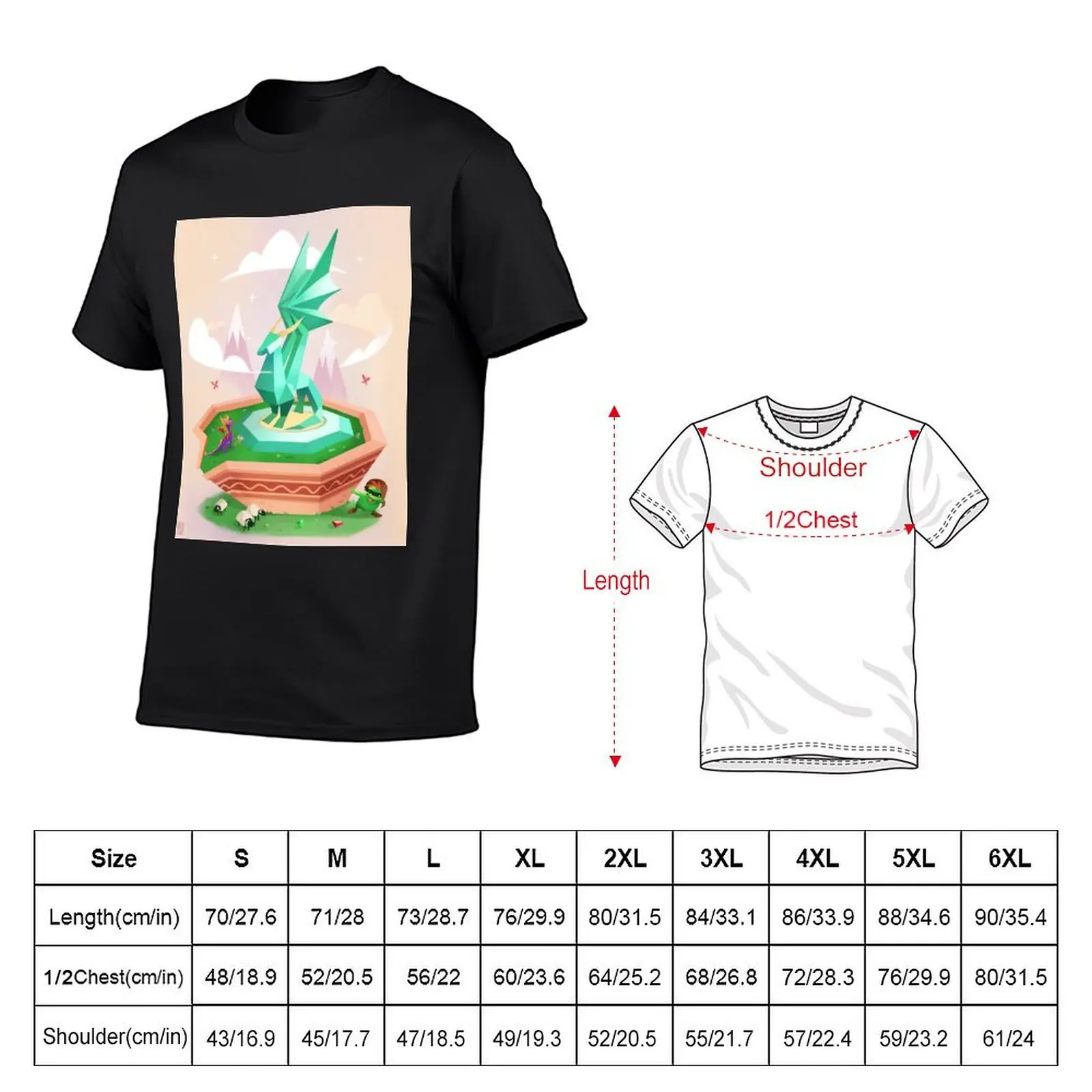 Crystal Dragon T-Shirt street wear sublime cotton t shirt men