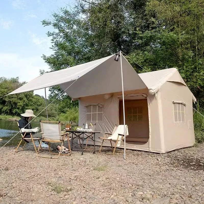 #￥High Quality Inflatable Tent Outdoor Awning Tent Waterproof Party Camping Tent