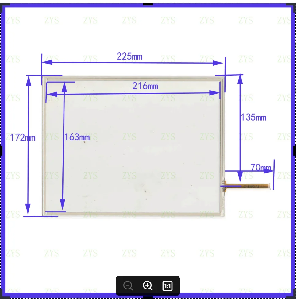 ZhiYuSun  SV1044S-07 4 line capacitive touch screen panel  glass 225*172mm  this is compatible 225*172 SV1044S