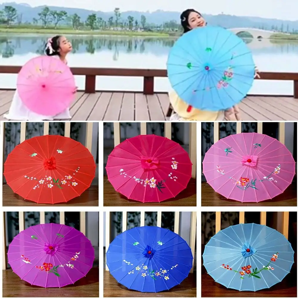 Chinese Antique Style Oiled Paper Umbrella 10 Colors Costumes Photography Umbrella Decorate Umbrella Dance Performance